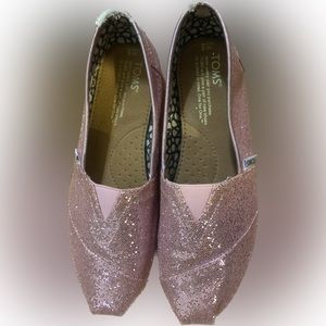 Tom’s Pink Glitter shoes adult 8
